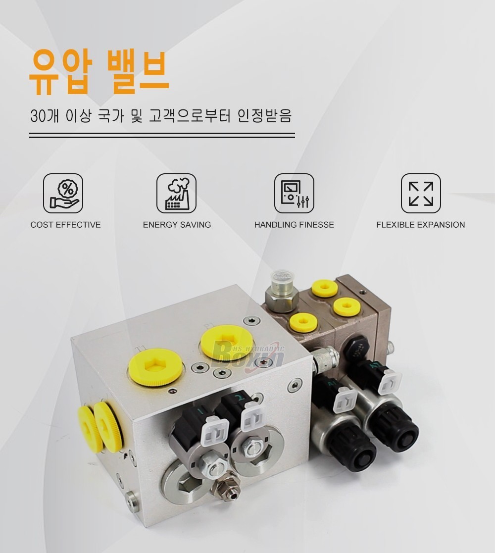 QSF32 부하 감응 비례 2 스풀 노면 청소차 밸브